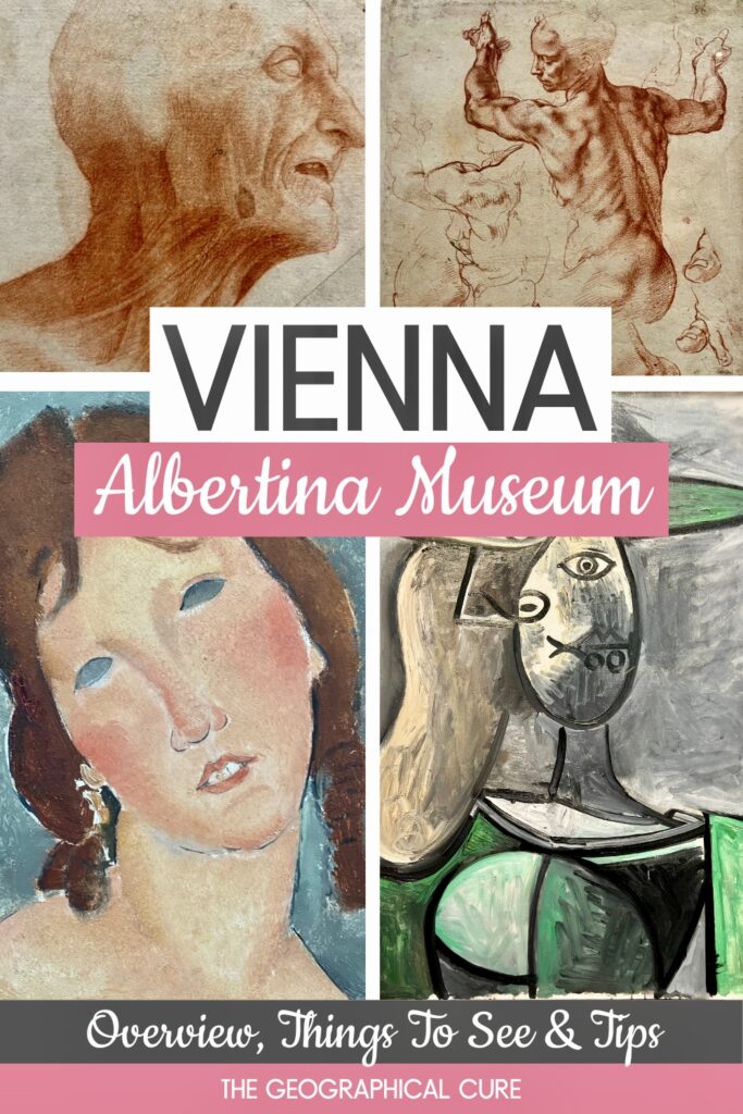 Pinterest pin for guide to the Albertina Museum