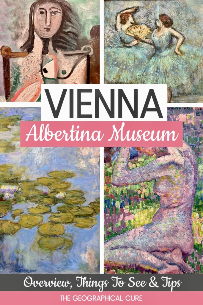 Pinterest pin for guide to the Albertina Museum