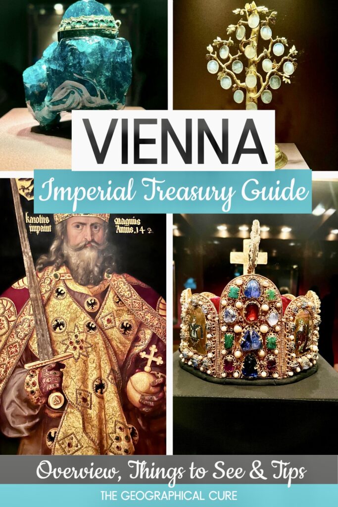 Pinterest pin for guide to the Imperial Treasury in Vienna