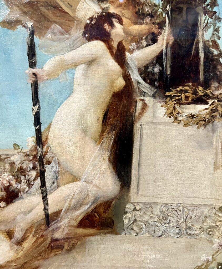 Klimt, detail of Altar of Dionysus, 1886