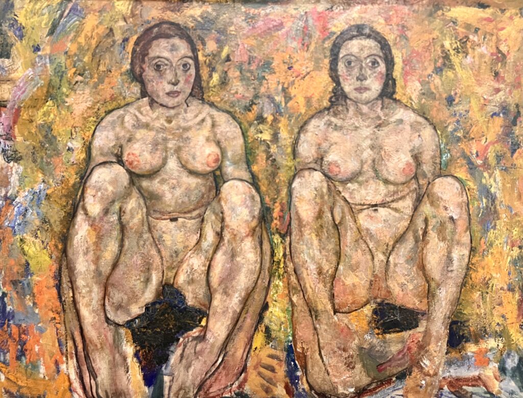 Schiele, Two Squatting Women, 1918