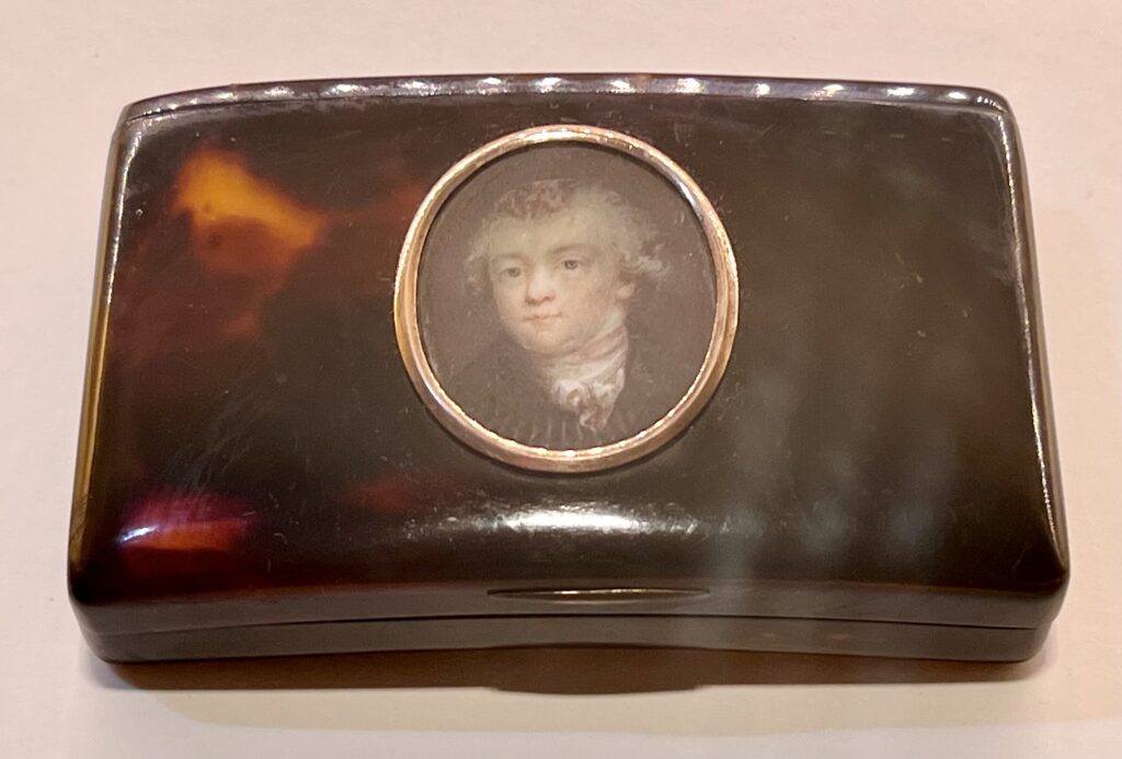 snuff box with Mozart portrait