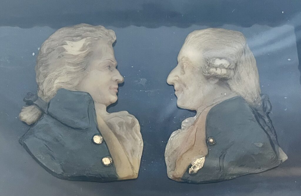 anonymous wax relief of Haydn and Mozart