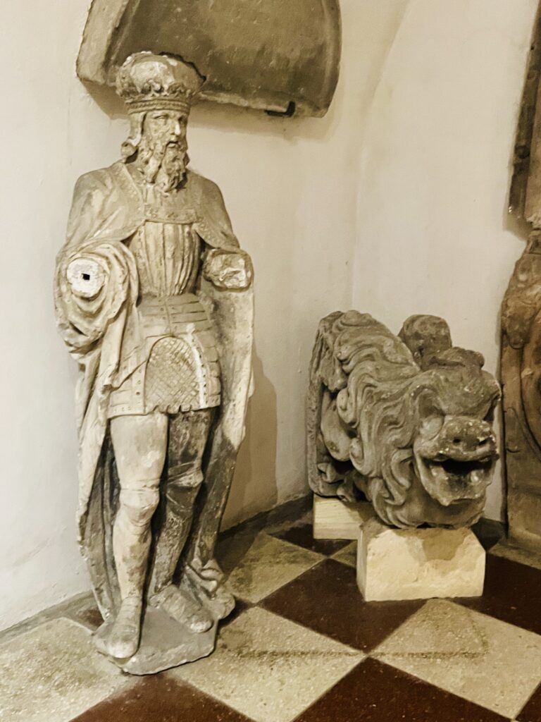 sculptures in the old catacombs