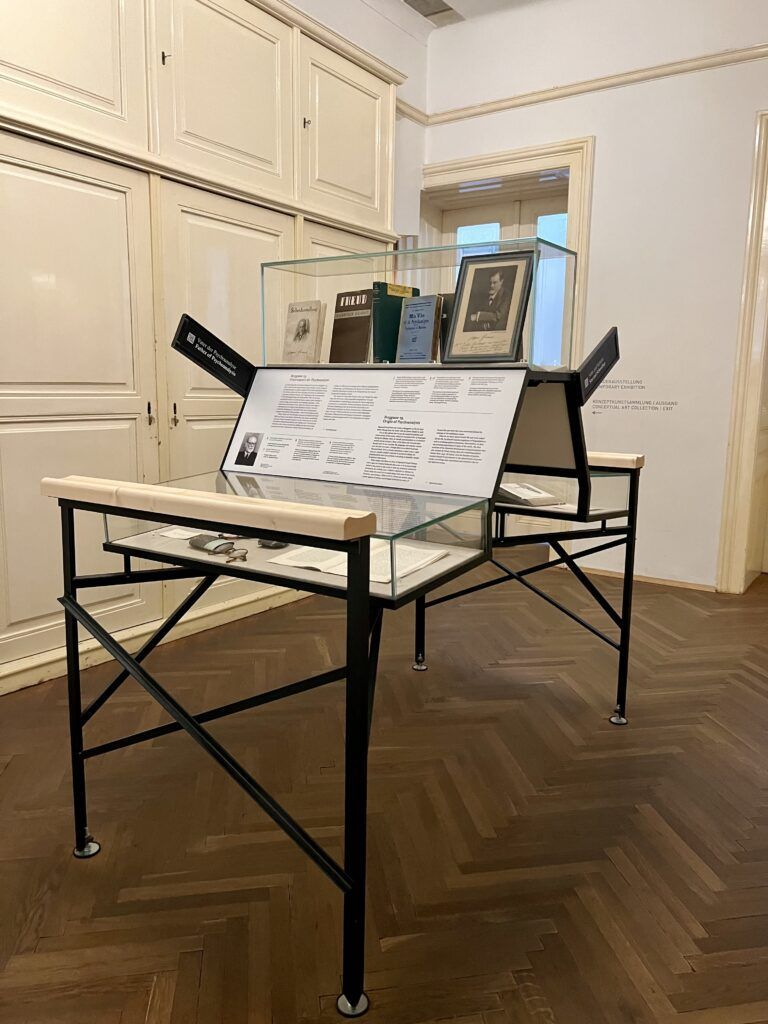 display case in entrance hall