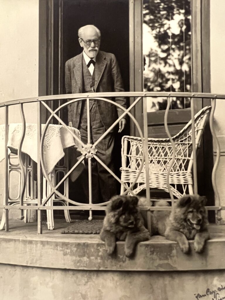 Freud with his chowchows in 1933