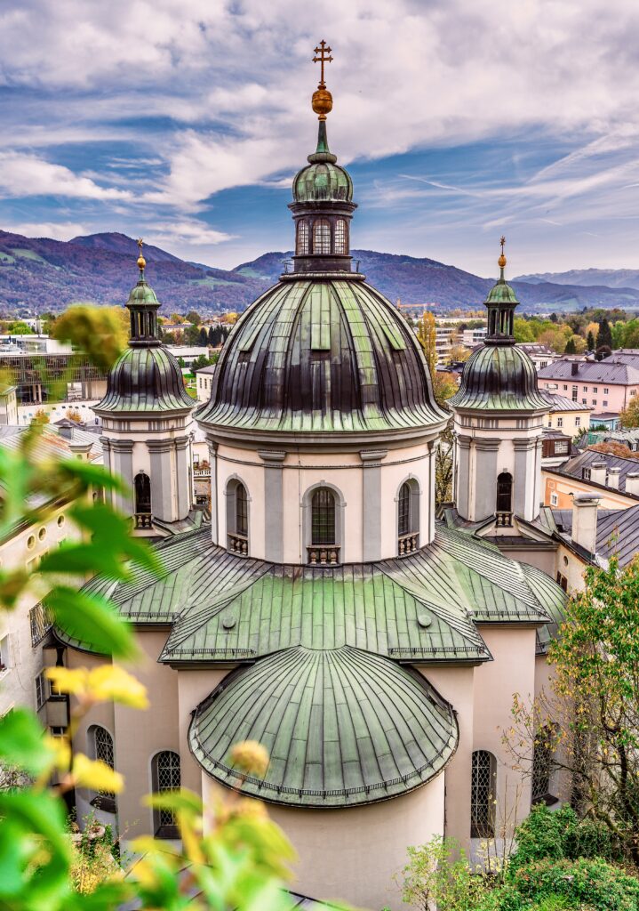 dome and spires of Salzburg Cathedral
