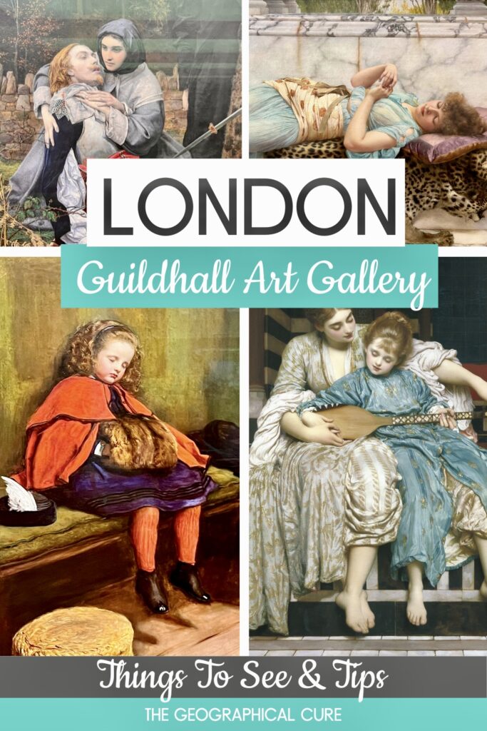 Pinterest pin for guide to the Guildhall Art Gallery