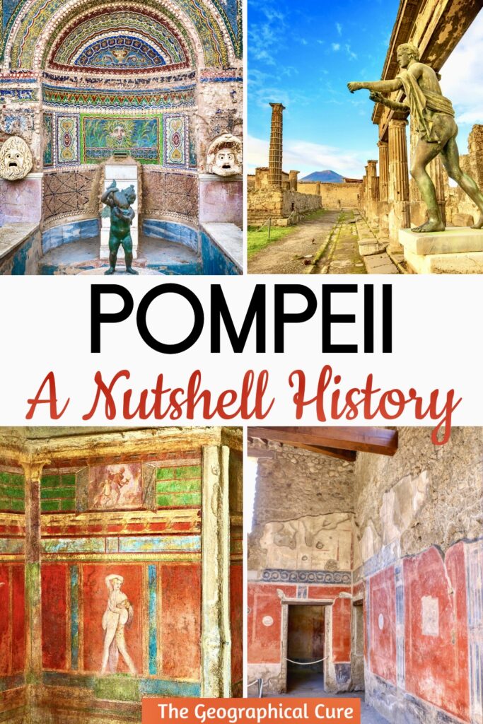 Pinterest pin for nutshell history of Pompeii