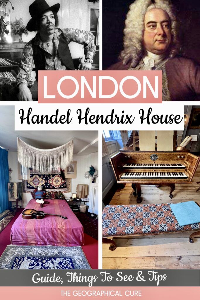 Pinterest pin for guide to the Handel Hendrix House