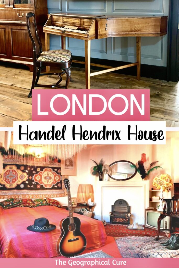 Pinterest pin for guide to the Handel Hendrix House