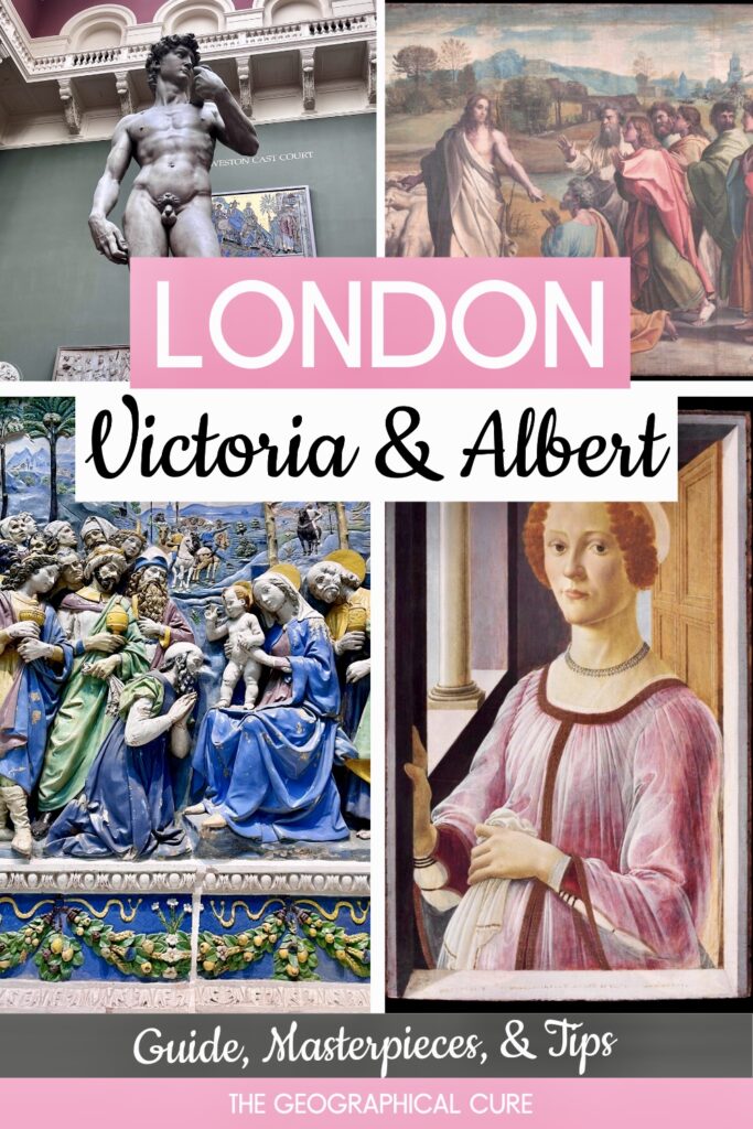 Pinterest pin for guide to the Victoria & Albert Museum