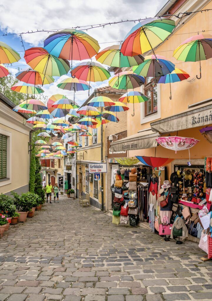 cobbled street int heh old town of Szentendre