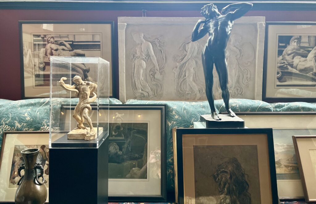 sculptures and drawings in the Studio