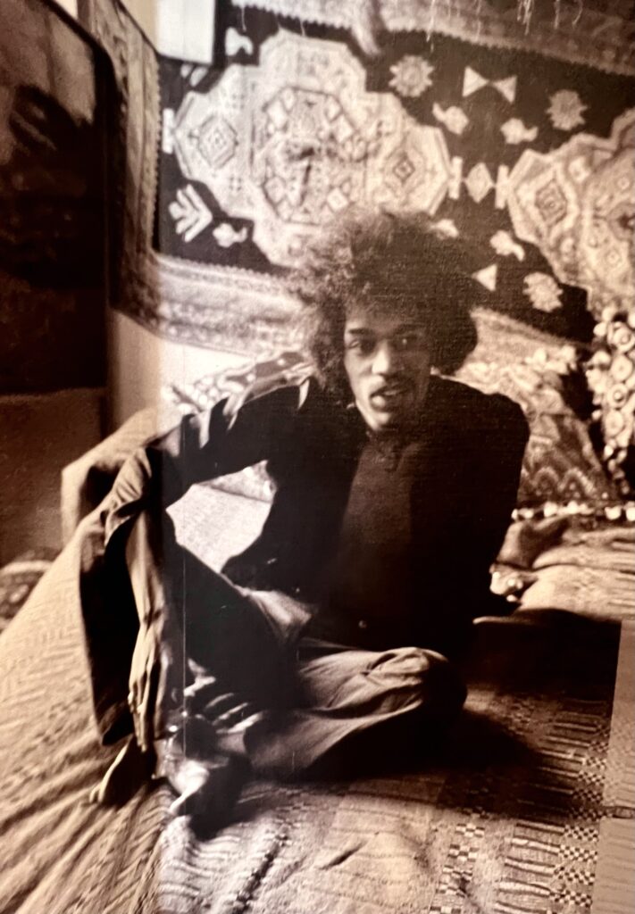 photo of Jimi Hendrix in the museum
