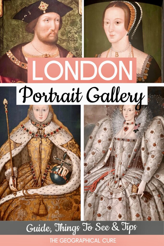Pinterest pin for guide to the National Portrait Gallery in Lo
