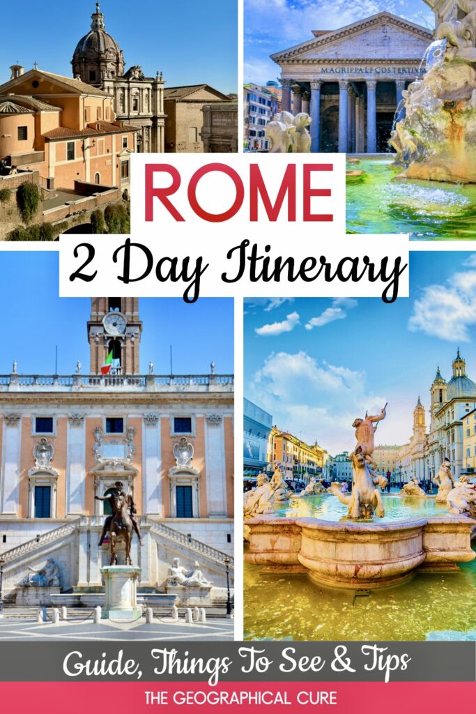Pinterest pin for 2 days in Rome itinerary