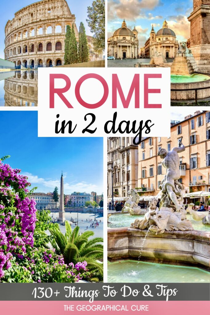 Pinterest pin for 2 days in Rome itinerary