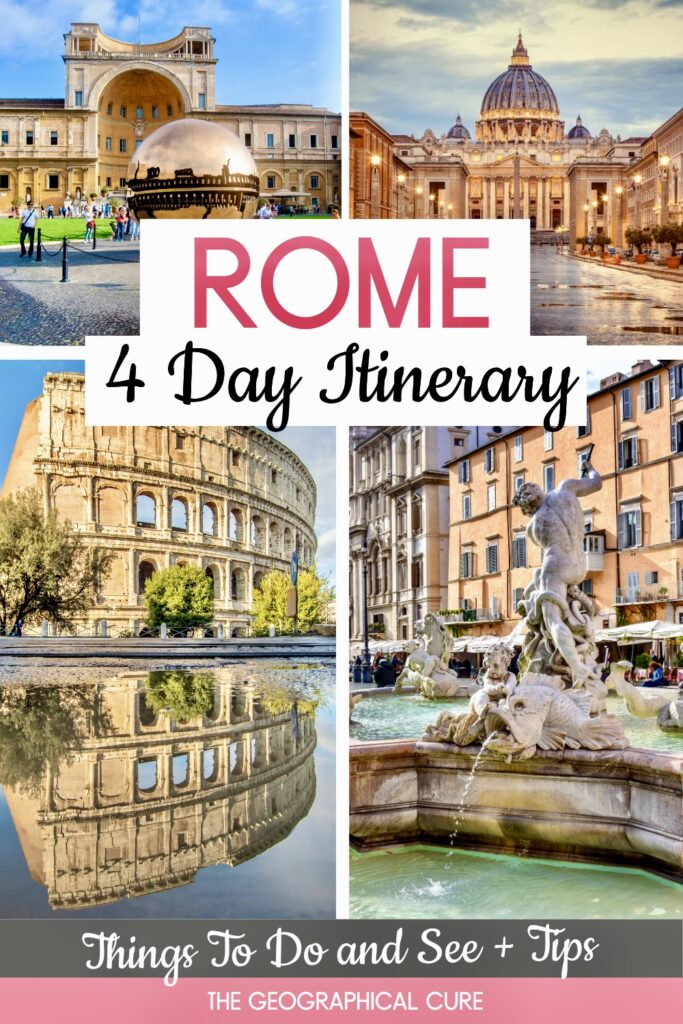 Pinterest pin for 4 days in Rome itinerary