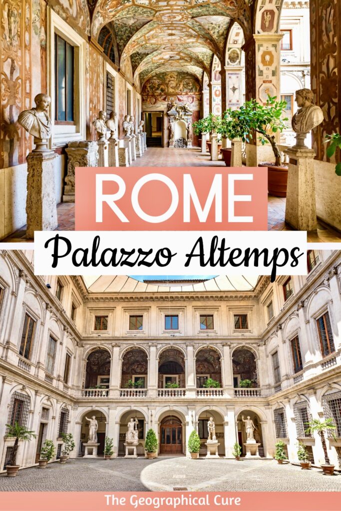 Pinterest pin for guide to Palazzo Altemps