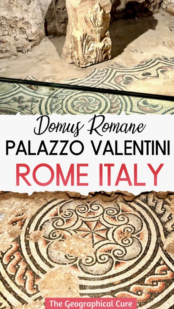 Pinterest pin for guide to Domus Romane Palazzo Valentini