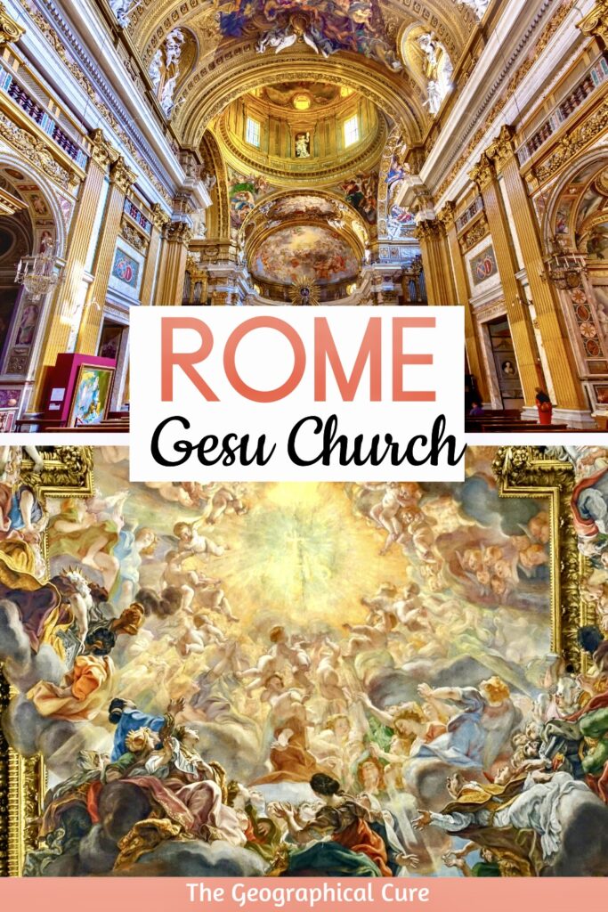 Pinterest pin for guide to the Gesù Church