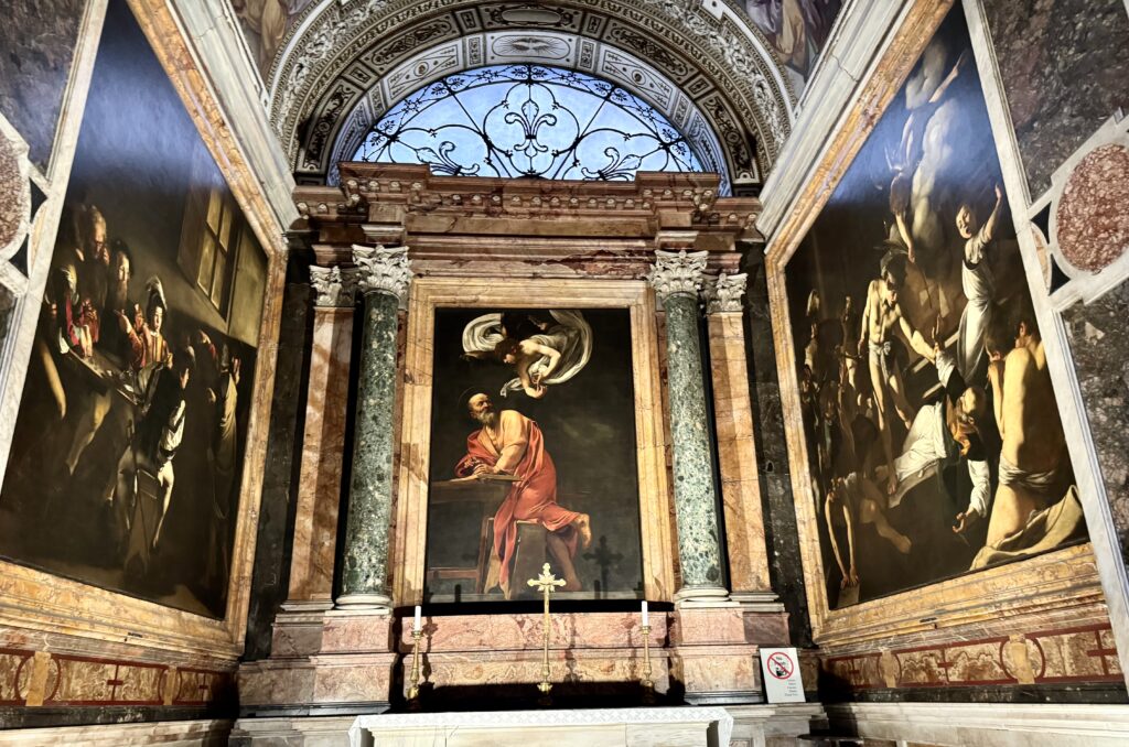 Caravaggio paintings in St. Louis of the French