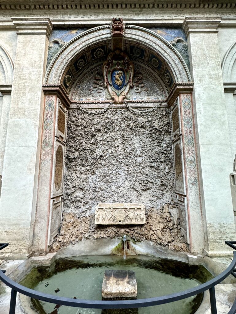 fountain in the courtyard