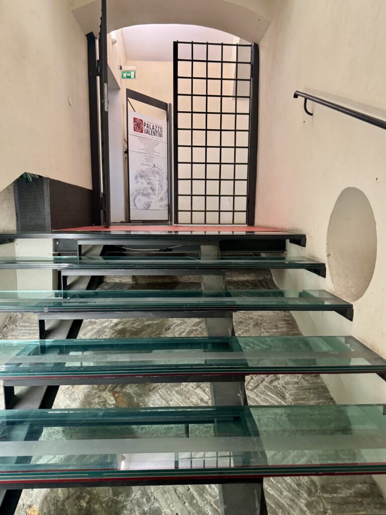 glass walkways at the entrance