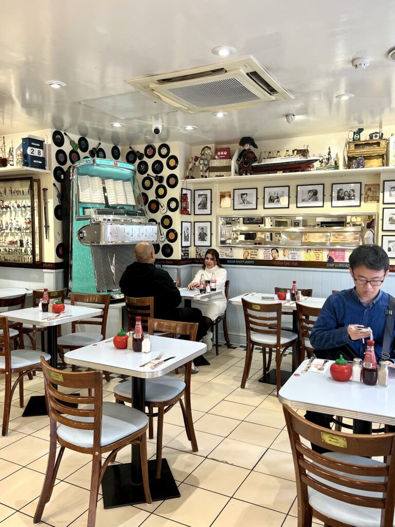 interior of Poppies Fish & Chips