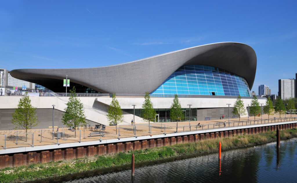 Olympic aquatic center in London