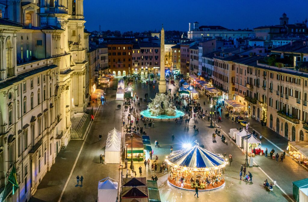 Piazza Navona market and carousel