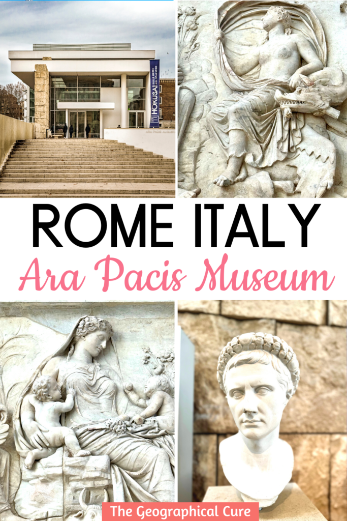 Pinterest pin for guide to Ara Pacis