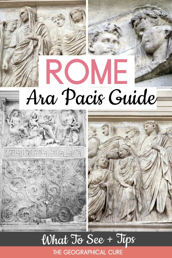 Pinterest pin for guide to the Ara pacis
