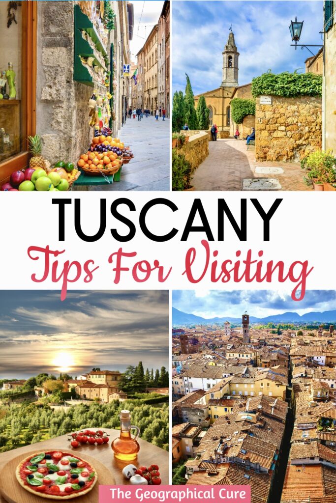 Pinterest pin for tips for visiting Tuscany