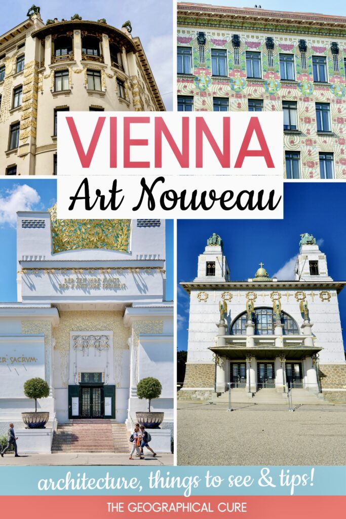 Pinterest pin for Art Nouveau buildings in Vienna