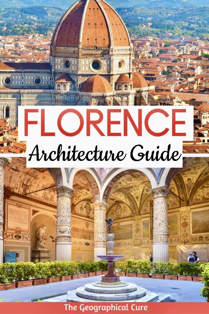 Pinterest pin for best architecture and buildings in Florence