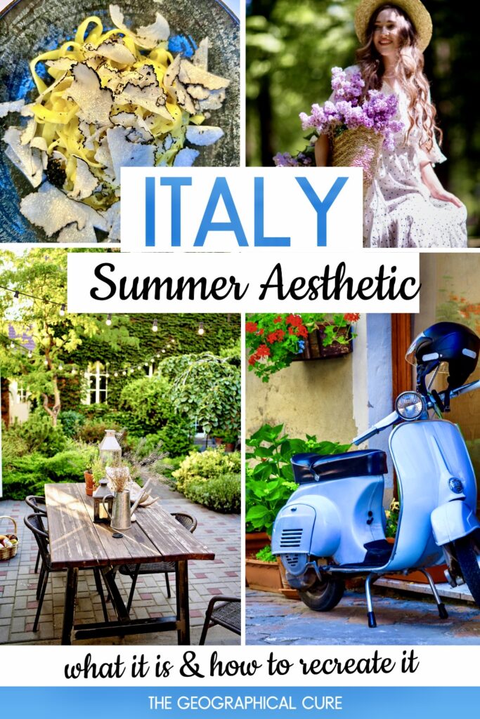 Pinterest pin for Italian summer aesthetic