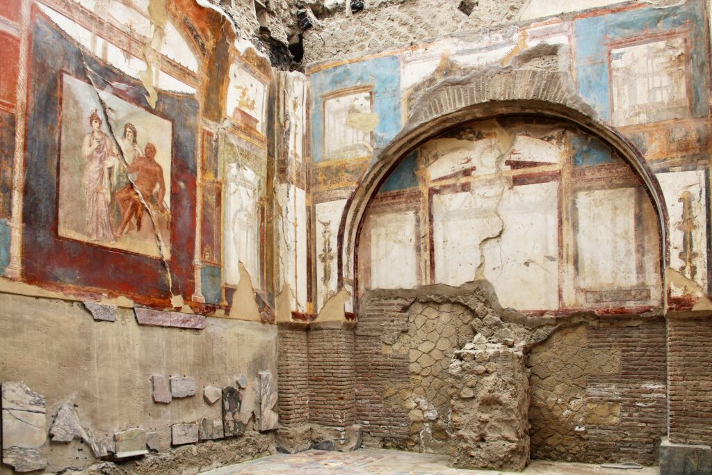 fresco on the walls of College of The Augustales