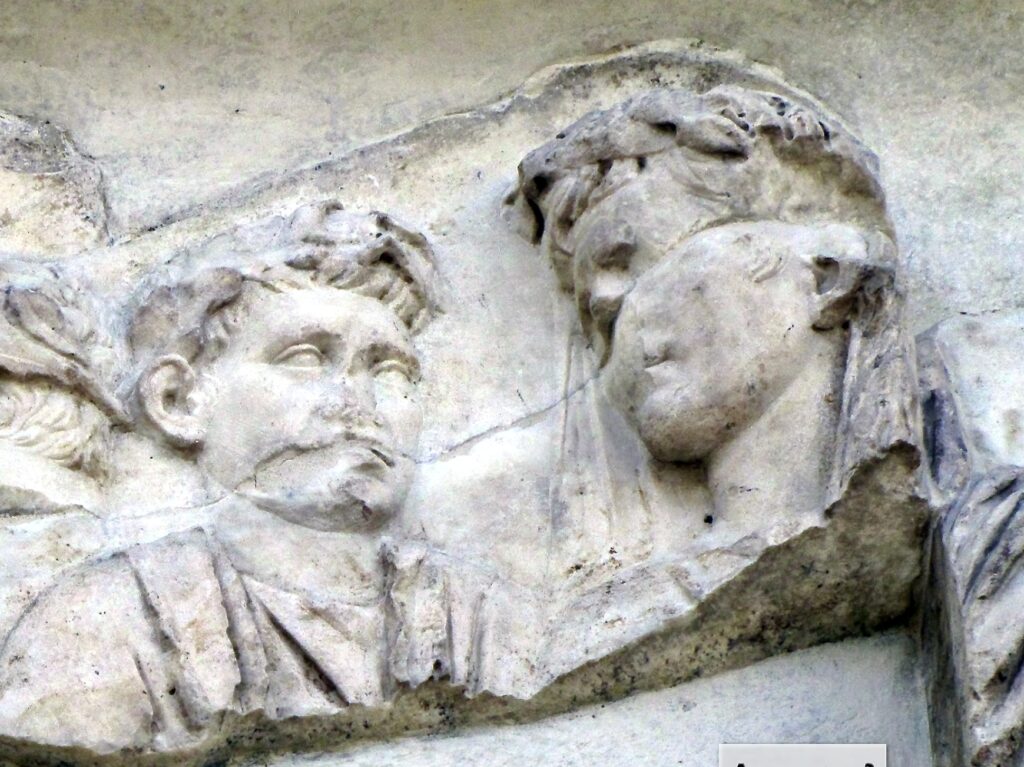 possible bust of augustus on the right