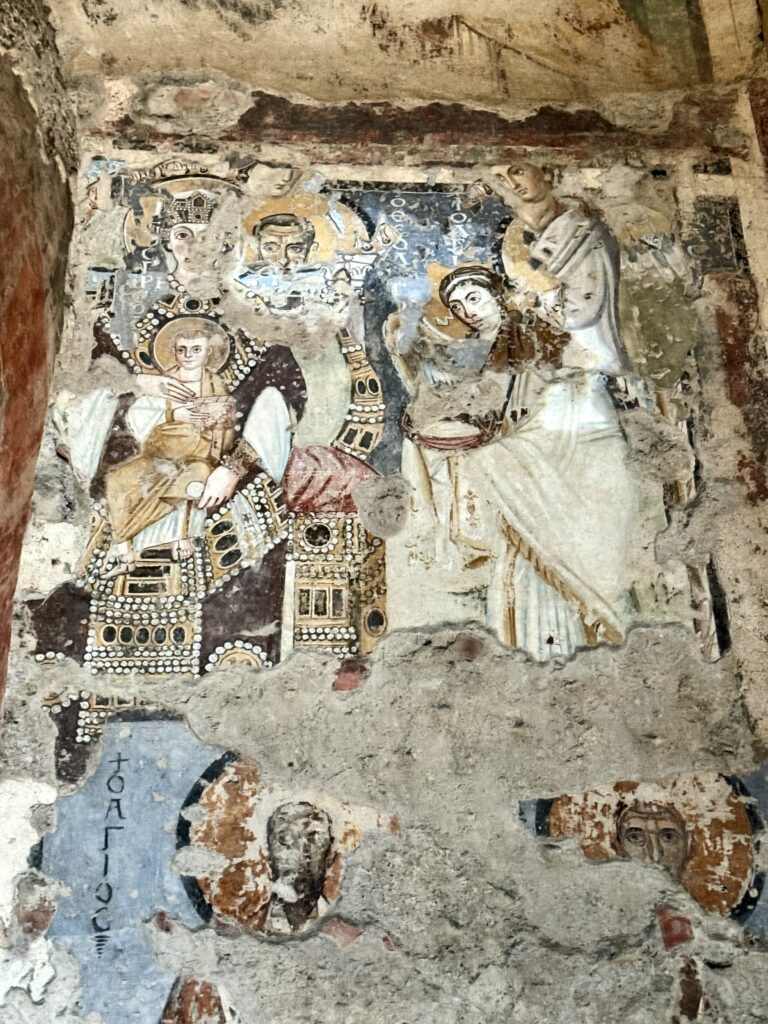 first image of Mary as Queen of Heaven on palimpsest wall