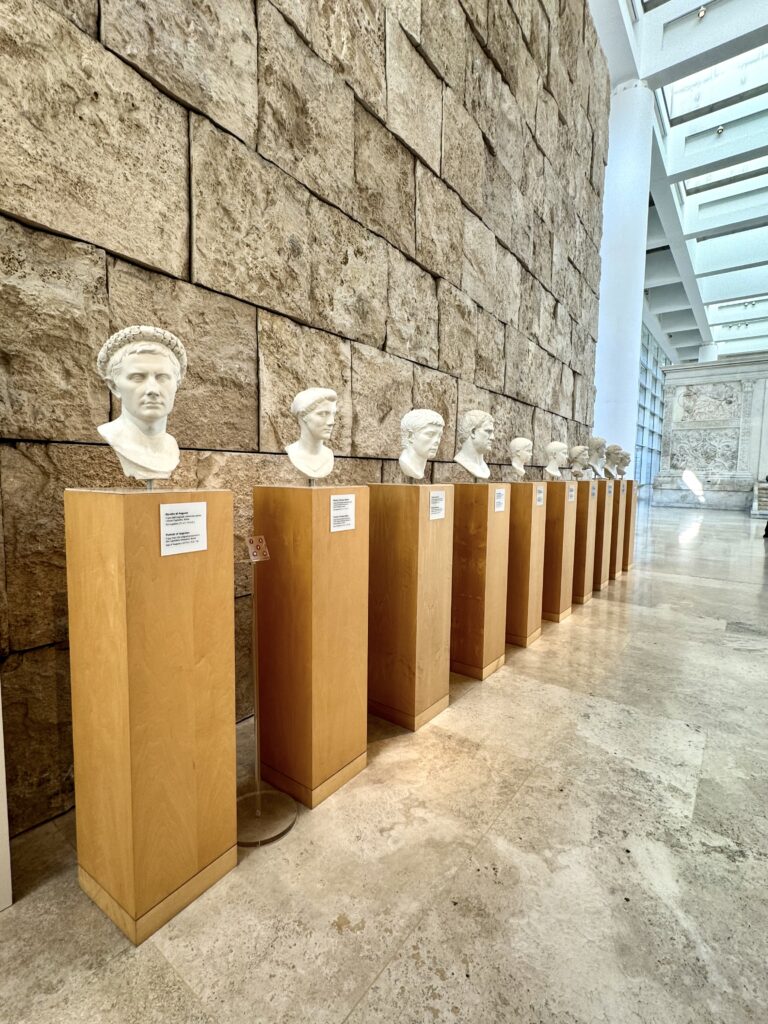 busts of the Judio-Claudian family in the museum
