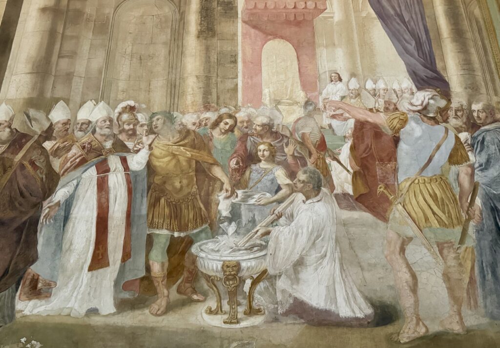 fresco in the baptistery