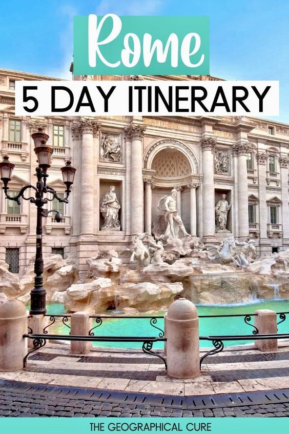 Pinterest pin graphic for 5 days in Rome