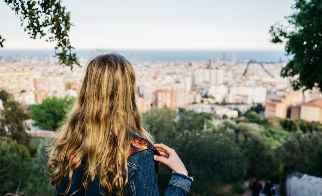 enjoying the views of the city