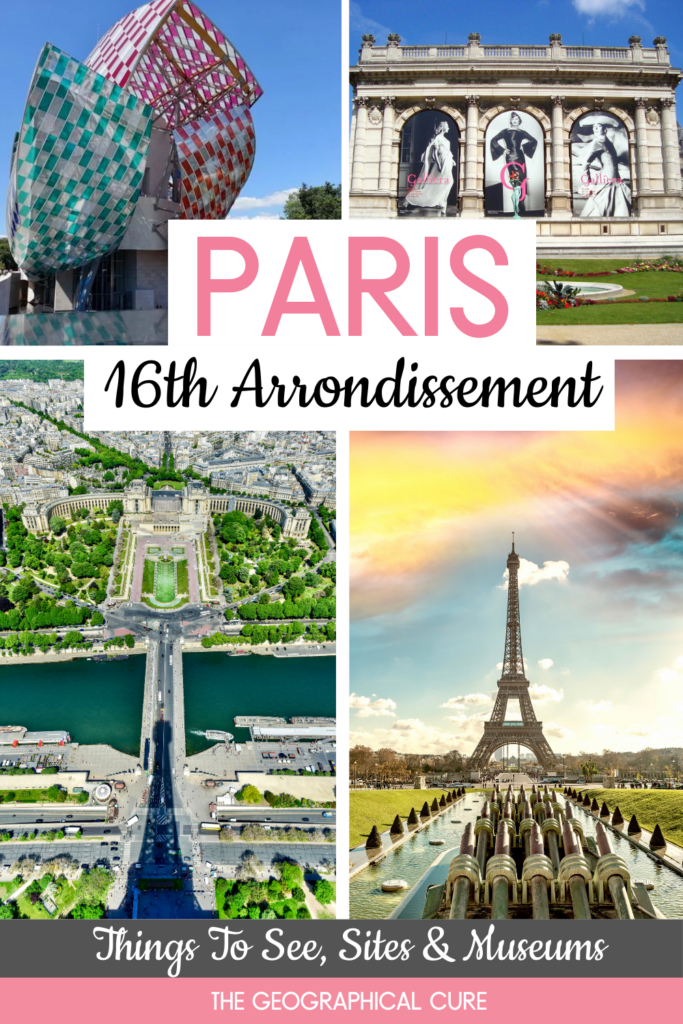Pinterest pin for what to do in Paris' 16th arrondissement