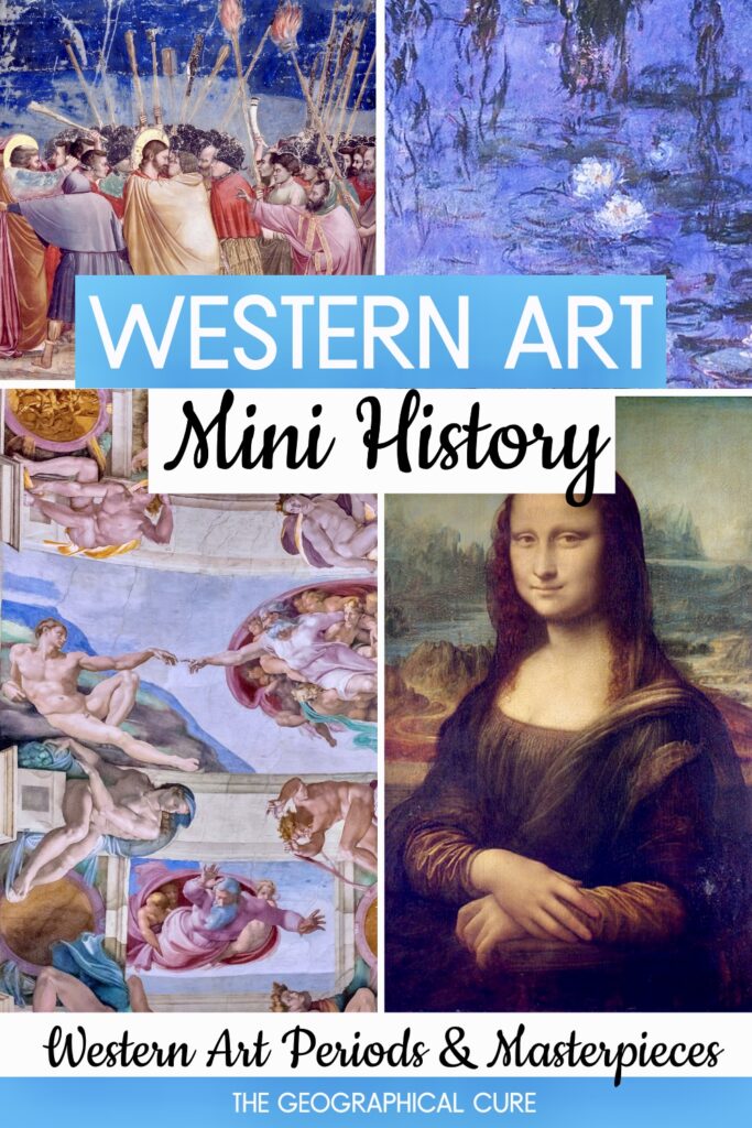 Pinterest pin for history of Western art
