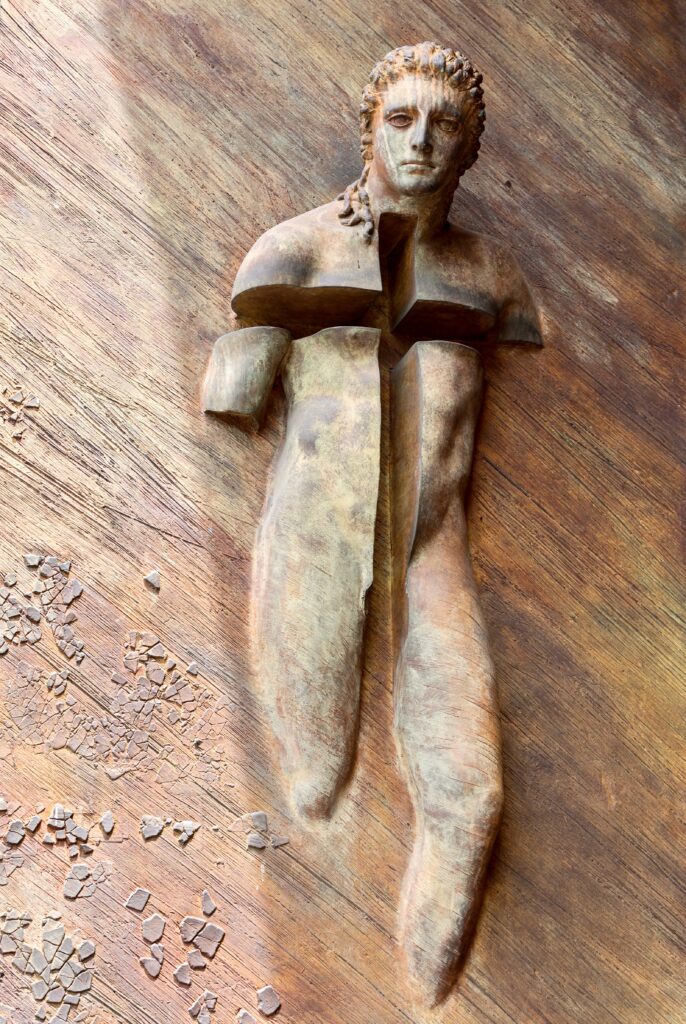 sculpture on a basilica door
