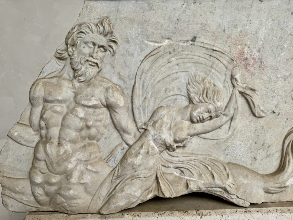 white marble relief, 1st century