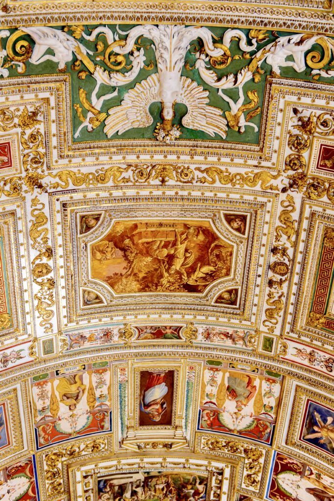 paintings on the vaulted ceiling